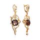 Voluptuous Gilded Silver Smoky Quartz Earrings, image 