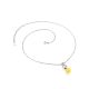 Chic Silver Amber Pendant Necklace The Palazzo, image , picture 3