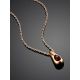 Chic Rose Gold Amber Pendant Necklace The Palazzo, image , picture 2