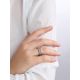 Ornate Silver Crystal Band Ring, Ring Size: 6 / 16.5, image , picture 4