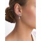 Cute Bow Motif Silver Crystal Dangle Earrings, image , picture 3