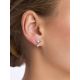 Cat Motif Silver Crystal Stud Earrings, image , picture 3
