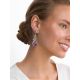 Ultra Feminine Silver Amethyst Dangle Earrings, image , picture 3