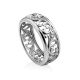 Ornate Silver Crystal Band Ring, Ring Size: 6 / 16.5, image 