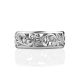 Ornate Silver Crystal Band Ring, Ring Size: 6 / 16.5, image , picture 3