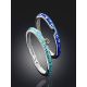 Trendy Silver Enamel Stacking Ring Set, Ring Size: 6.5 / 17, image , picture 2
