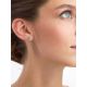 Geometric Silver Chrysolite Stud Earrings, image , picture 3