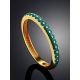 Refined Azure Blue Enamel Ring, Ring Size: 7 / 17.5, image , picture 2