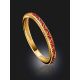 Slender Gilded Silver Enamel Ring, Ring Size: 8 / 18, image , picture 2