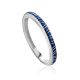 Sleek Silver Enamel Ring, Ring Size: 6.5 / 17, image 