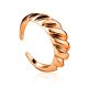 Rose Gold Plated Silver Adjustable Ring The Liquid, Ring Size: Adjustable, image 