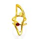 Voluminous Gilded Silver Amber Adjustable Ring The Palazzo, Ring Size: Adjustable, image 