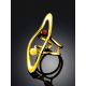 Voluminous Gilded Silver Amber Adjustable Ring The Palazzo, Ring Size: Adjustable, image , picture 3