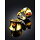 Chunky Gilded Silver Amber Half Hoop Earrings The Palazzo, image , picture 2