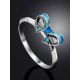 Cute Bow Motif Silver Enamel Ring, Ring Size: 6 / 16.5, image , picture 2
