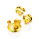 Chunky Gilded Silver Amber Ring The Palazzo, Ring Size: Adjustable, image , picture 3