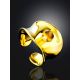 Chunky Gilded Silver Amber Ring The Palazzo, Ring Size: Adjustable, image , picture 2