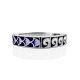 Geometric Silver Enamel Ring, Ring Size: 8 / 18, image , picture 3