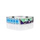 Designer Silver Enamel Ring, Ring Size: 8.5 / 18.5, image , picture 3