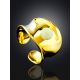 Chunky Gilded Silver Amber Ring The Palazzo, Ring Size: Adjustable, image , picture 2