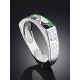 Designer Silver Enamel Ring, Ring Size: 6.5 / 17, image , picture 2