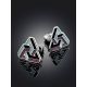 Triangle Silver Enamel Stud Earrings, image , picture 2