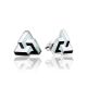 Geometric Silver Enamel Stud Earrings, image 