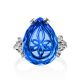 Chic Silver Blue Quartz Ring, Ring Size: 6.5 / 17, image , picture 3