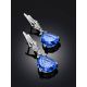 Luminous Blue Quartz Drop Earrings, image , picture 2