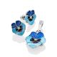 Cute Blue Enamel Floral Pendant, image , picture 6