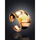 Rose Plated Silver Amber Ring The Palazzo, Ring Size: Adjustable, image , picture 2