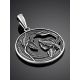 Silver Enamel Floral Design Pendant, image , picture 2