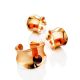 Rose Gold Plated Silver Amber Stud Hoop Earrings The Palazzo, image , picture 3