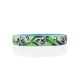 Silver Enamel Iris Motif Bangle Bracelet, image , picture 4