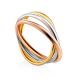Mix Tone Silver Trinity Ring The Liquid, Ring Size: 6.5 / 17, image 