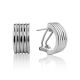 Chunky Ribbed Silver Earrings The ICONIC, image 