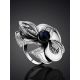 Fabulous  Floral Design Silver Pearl Ring, Ring Size: 6 / 16.5, image , picture 3