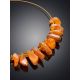Ethnic Style Cognac Tone Amber Necklace, Length: 40, image , picture 2