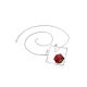 Geometric Design Silver Amber Necklace The Sugar, Length: 45, image , picture 4