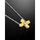 Refined Cross Motif Amber Pendant Necklace The Supreme, Length: 49, image , picture 2