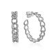Chain Motif Silver Hoop Earrings The ICONIC, image 