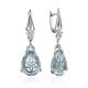 Chic Blue Quartz Drop Earrings, image 