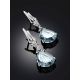 Chic Blue Quartz Drop Earrings, image , picture 2