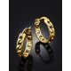 Trendy Chain Motif Hoop Earrings The ICONIC, image , picture 2