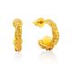 Chic Gilded Silver Amber Half Hoops The Palazzo, image 