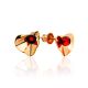 Gilded Silver Amber Stud Earrings The Palazzo, image 