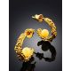 Chic Gilded Silver Amber Half Hoops The Palazzo, image , picture 2
