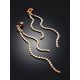 Rose Plated Silver Chain Dangle Earrings The ICONIC, image , picture 2
