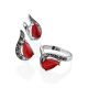 Refined Silver Coral Ring The Lace, Ring Size: 6.5 / 17, image , picture 5