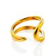 Designer Gold Plated Silver Adjustable Ring The Liquid, Ring Size: Adjustable, image , picture 3